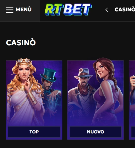 RTBet Casino Sito Mobile